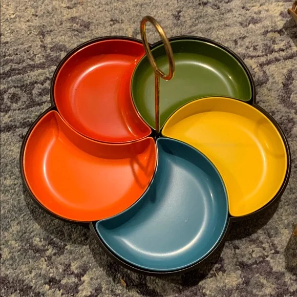 Vintage Plastic Sectional Dish Set made in Japan 70’s - Picture 1 of 11